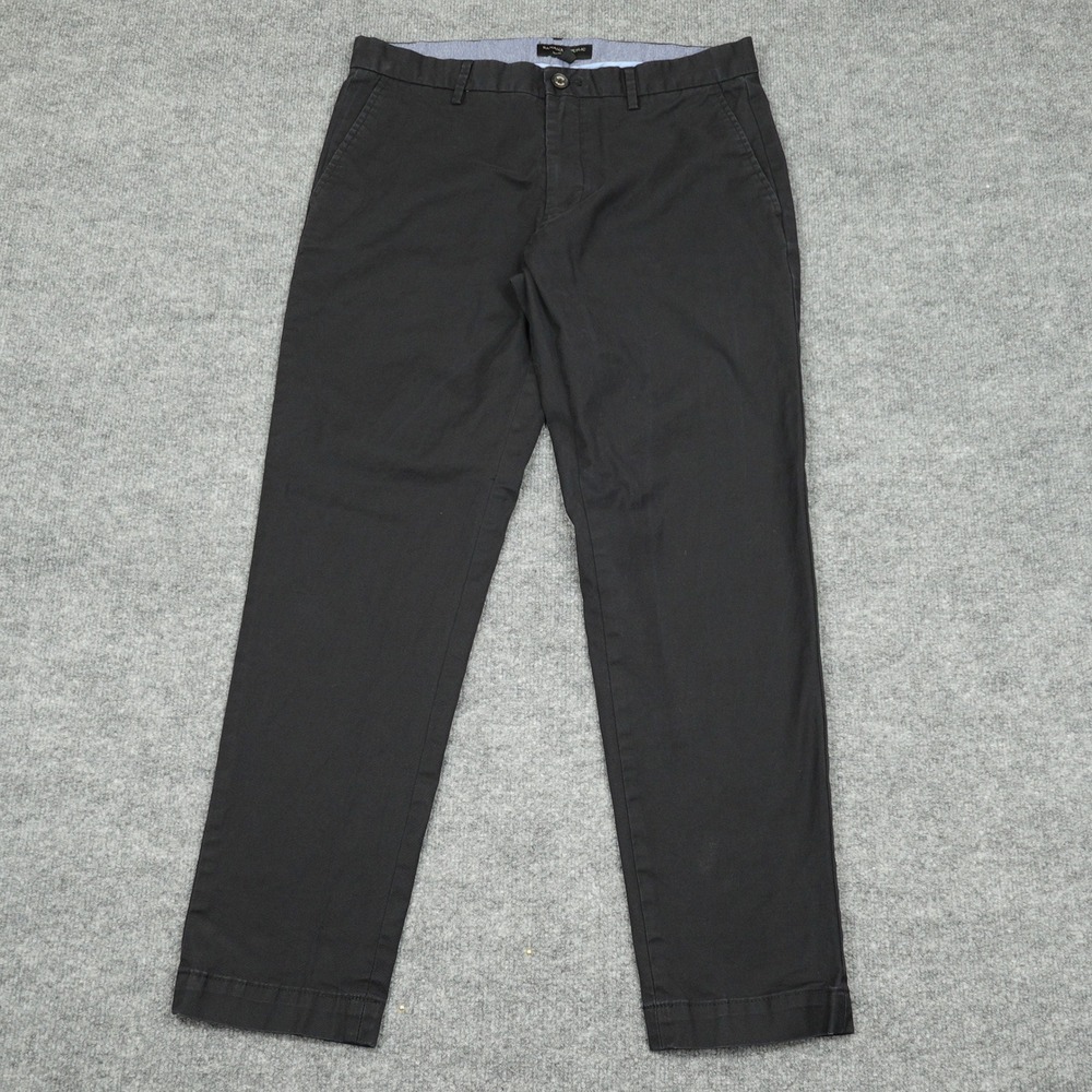 Banana Republic Pants Men 32 Black Mason Chino Stretch Cotton Trousers